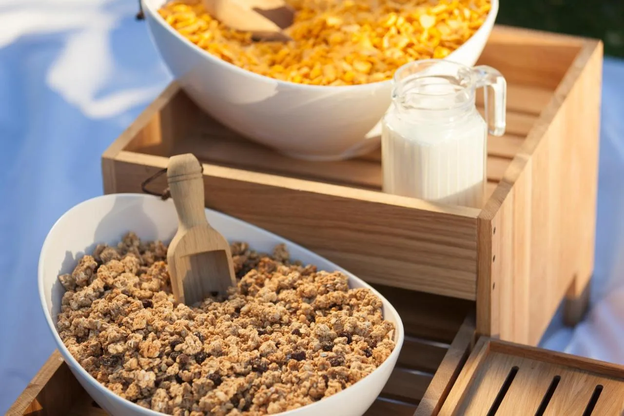 a tray with bowls of breakfast food at Holiday Inn Express - Birmingham - City Centre by IHG