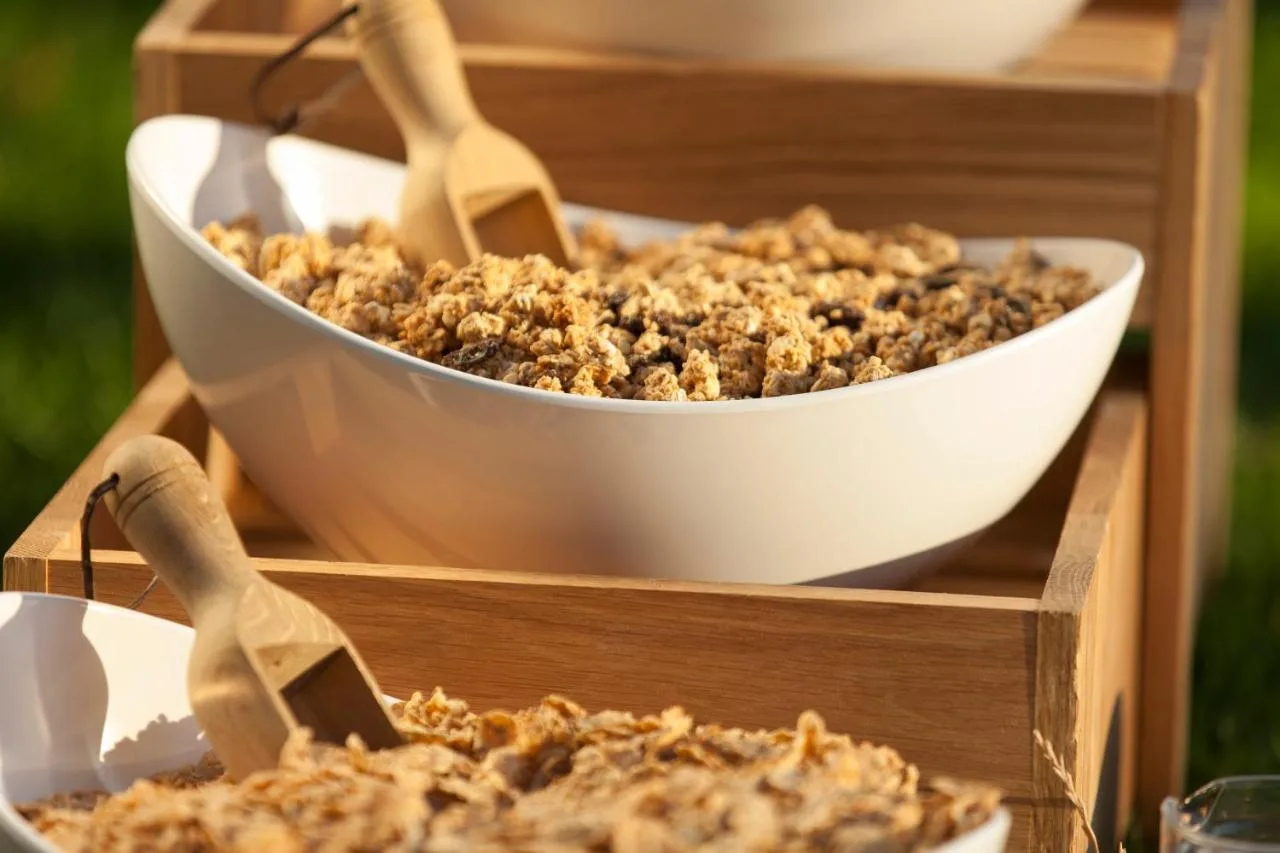 a wooden tray with honey and breakfast items at Holiday Inn Express - Birmingham - City Centre by IHG